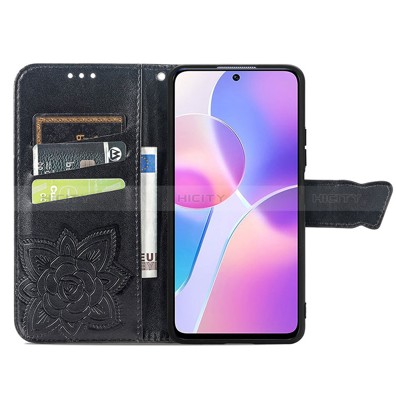 Coque Portefeuille Papillon Livre Cuir Etui Clapet pour Huawei Honor X30i Plus