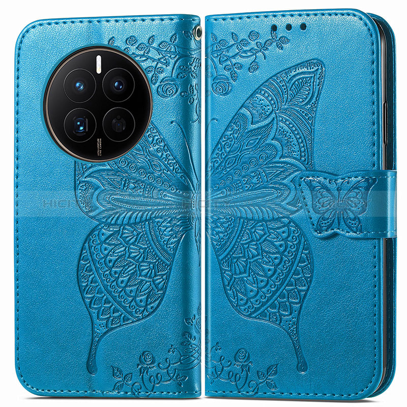 Coque Portefeuille Papillon Livre Cuir Etui Clapet pour Huawei Mate 50 Plus