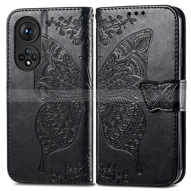 Coque Portefeuille Papillon Livre Cuir Etui Clapet pour Huawei Nova 9 Plus