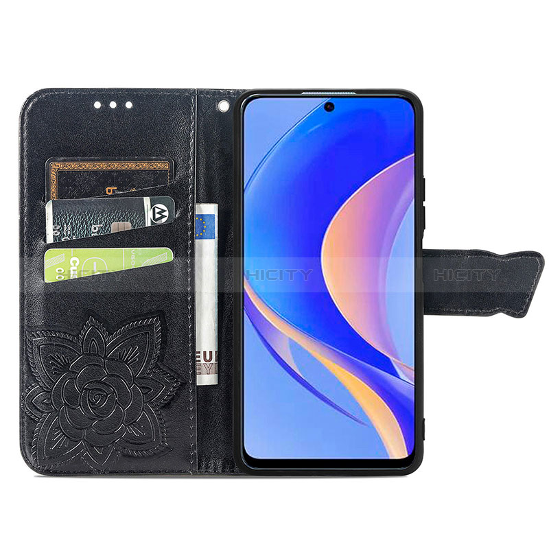 Coque Portefeuille Papillon Livre Cuir Etui Clapet pour Huawei Nova Y90 Plus