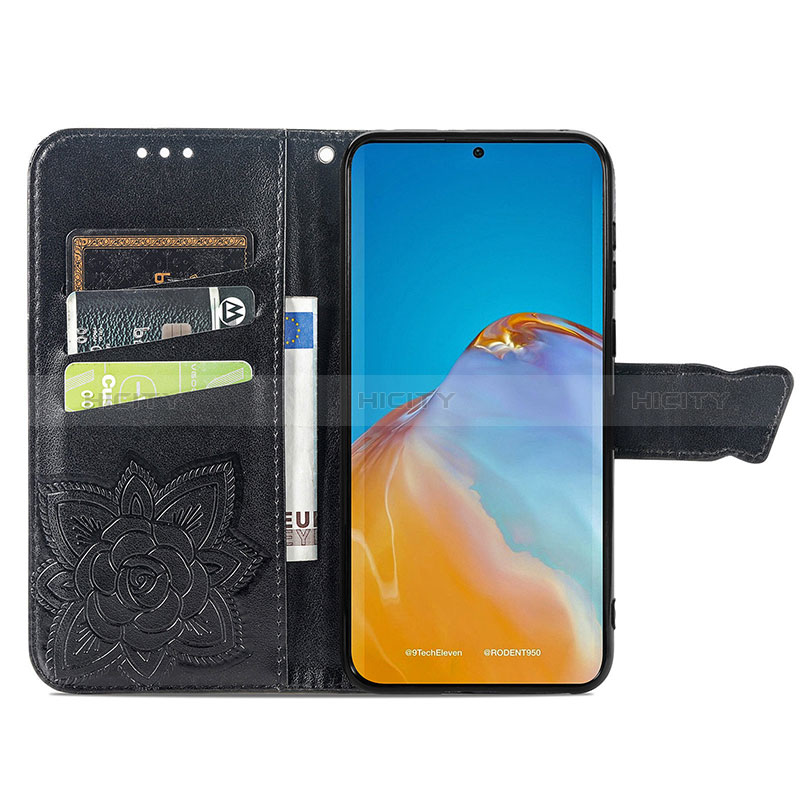 Coque Portefeuille Papillon Livre Cuir Etui Clapet pour Huawei P50 Plus