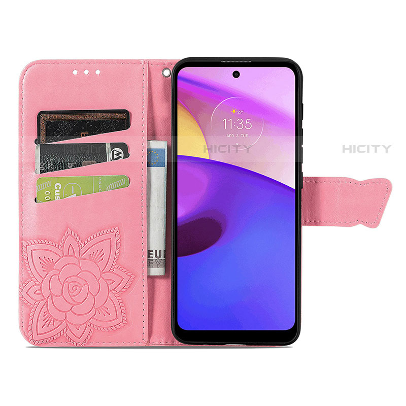 Coque Portefeuille Papillon Livre Cuir Etui Clapet pour Motorola Moto E20 Plus