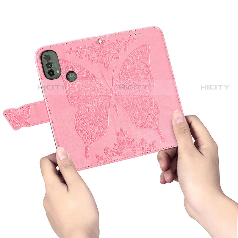 Coque Portefeuille Papillon Livre Cuir Etui Clapet pour Motorola Moto E40 Plus