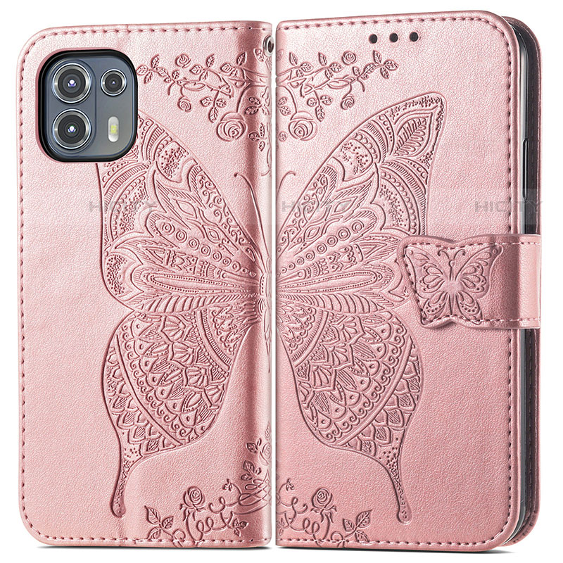 Coque Portefeuille Papillon Livre Cuir Etui Clapet pour Motorola Moto Edge 20 Lite 5G Plus