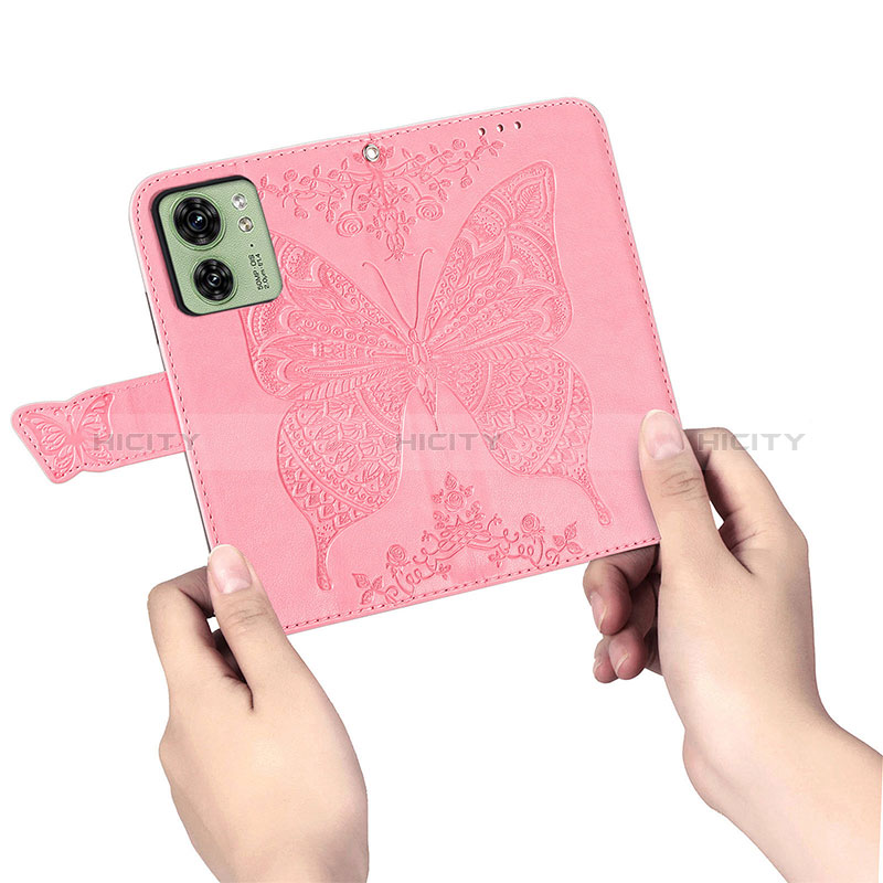 Coque Portefeuille Papillon Livre Cuir Etui Clapet pour Motorola Moto Edge (2023) 5G Plus