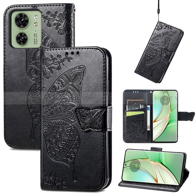 Coque Portefeuille Papillon Livre Cuir Etui Clapet pour Motorola Moto Edge (2023) 5G Plus