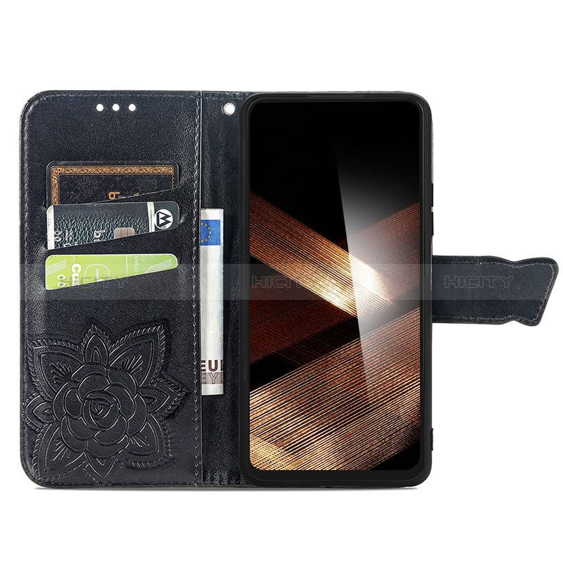 Coque Portefeuille Papillon Livre Cuir Etui Clapet pour Motorola Moto G14 Plus