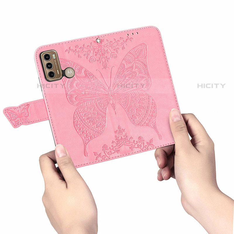 Coque Portefeuille Papillon Livre Cuir Etui Clapet pour Motorola Moto G40 Fusion Plus