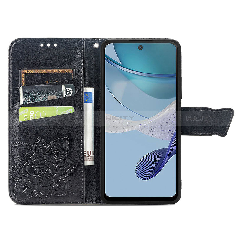 Coque Portefeuille Papillon Livre Cuir Etui Clapet pour Motorola Moto G53 5G Plus