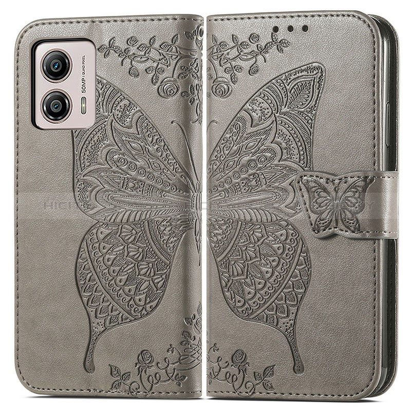 Coque Portefeuille Papillon Livre Cuir Etui Clapet pour Motorola Moto G53 5G Plus