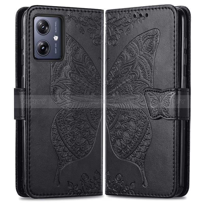 Coque Portefeuille Papillon Livre Cuir Etui Clapet pour Motorola Moto G54 5G Plus