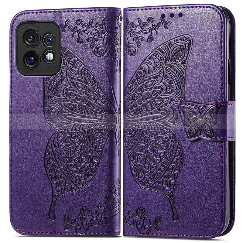 Coque Portefeuille Papillon Livre Cuir Etui Clapet pour Motorola Moto X40 5G Plus