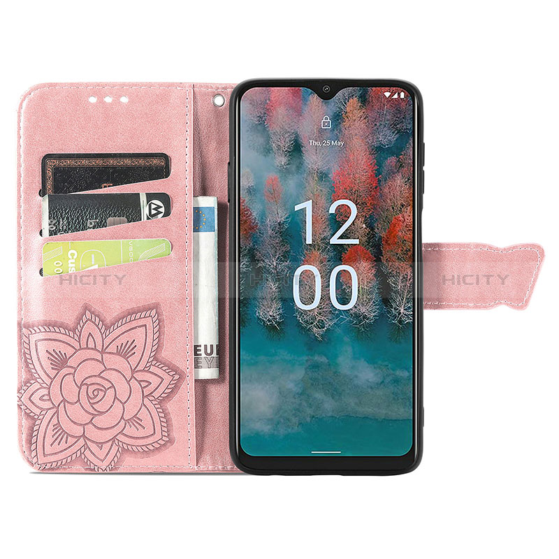 Coque Portefeuille Papillon Livre Cuir Etui Clapet pour Nokia C12 Plus