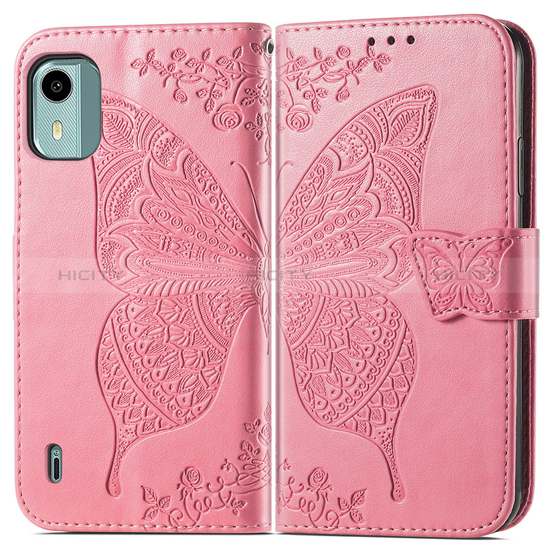 Coque Portefeuille Papillon Livre Cuir Etui Clapet pour Nokia C12 Plus