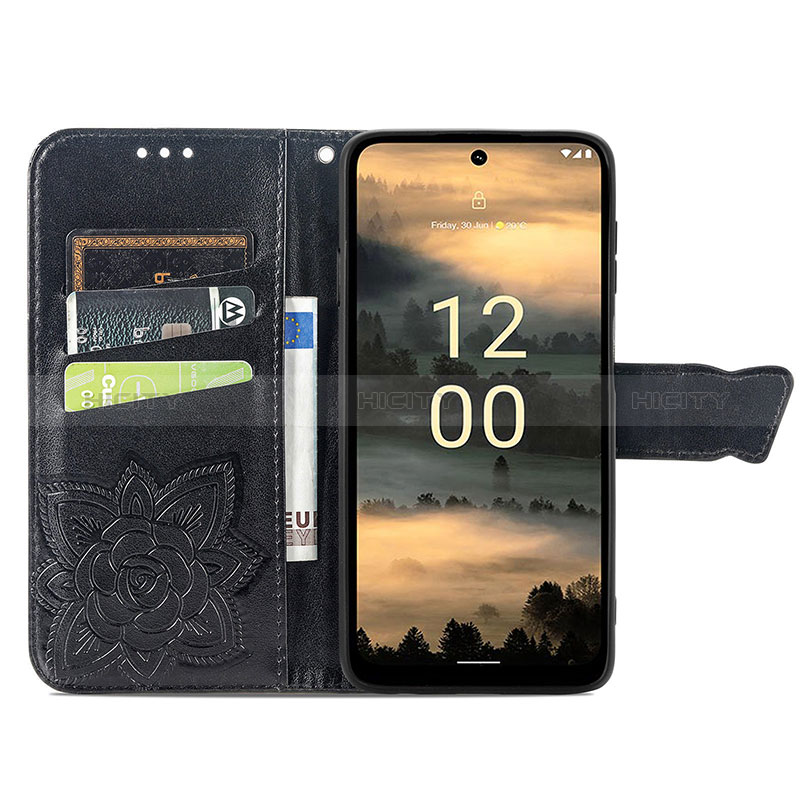 Coque Portefeuille Papillon Livre Cuir Etui Clapet pour Nokia XR21 Plus