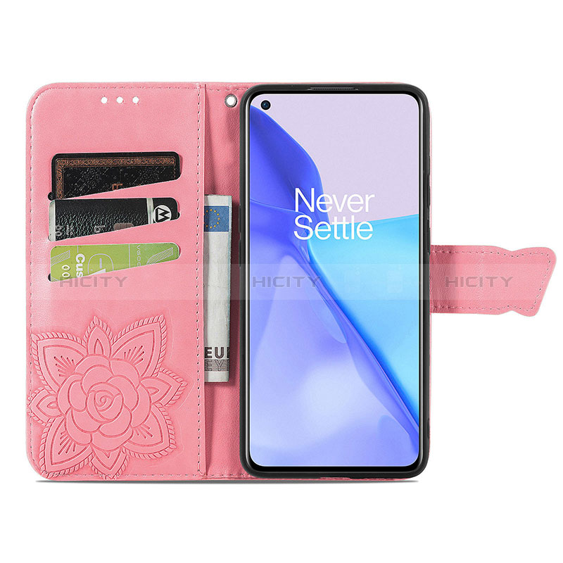 Coque Portefeuille Papillon Livre Cuir Etui Clapet pour OnePlus 9 5G Plus