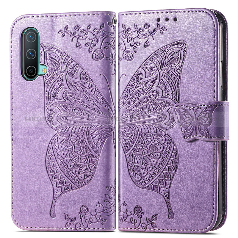 Coque Portefeuille Papillon Livre Cuir Etui Clapet pour OnePlus Nord CE 5G Plus