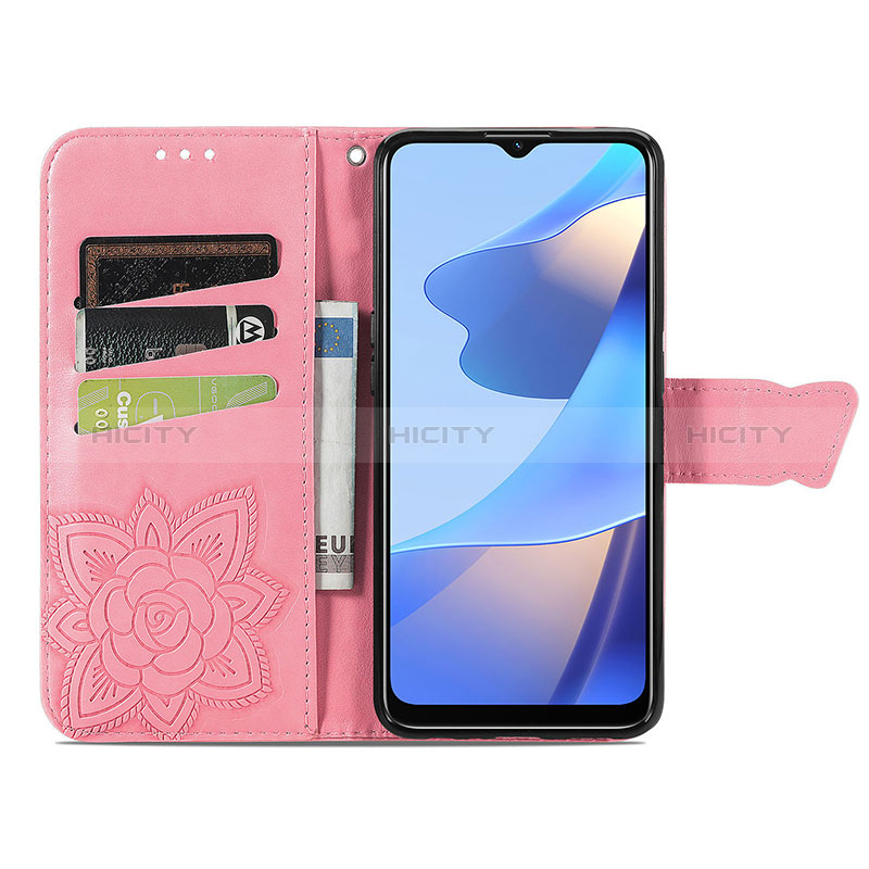 Coque Portefeuille Papillon Livre Cuir Etui Clapet pour Oppo A16 Plus