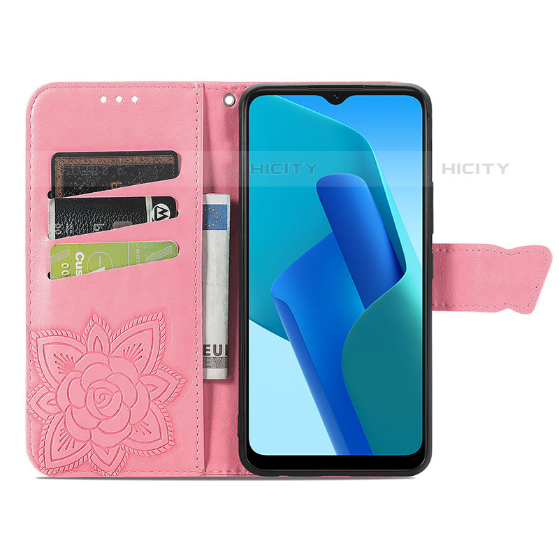 Coque Portefeuille Papillon Livre Cuir Etui Clapet pour Oppo A16K Plus