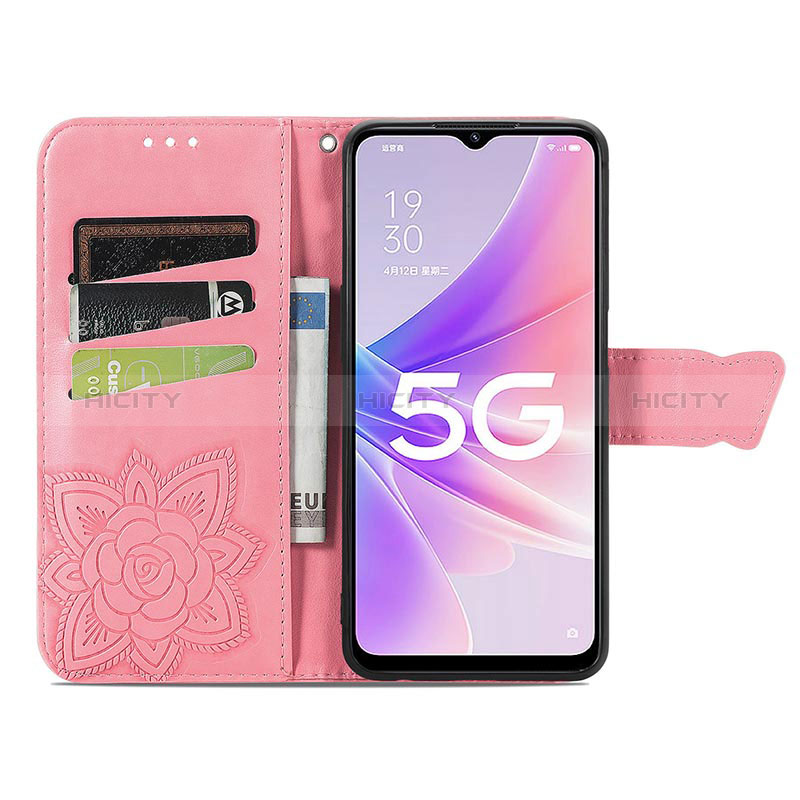 Coque Portefeuille Papillon Livre Cuir Etui Clapet pour Oppo A57 5G Plus