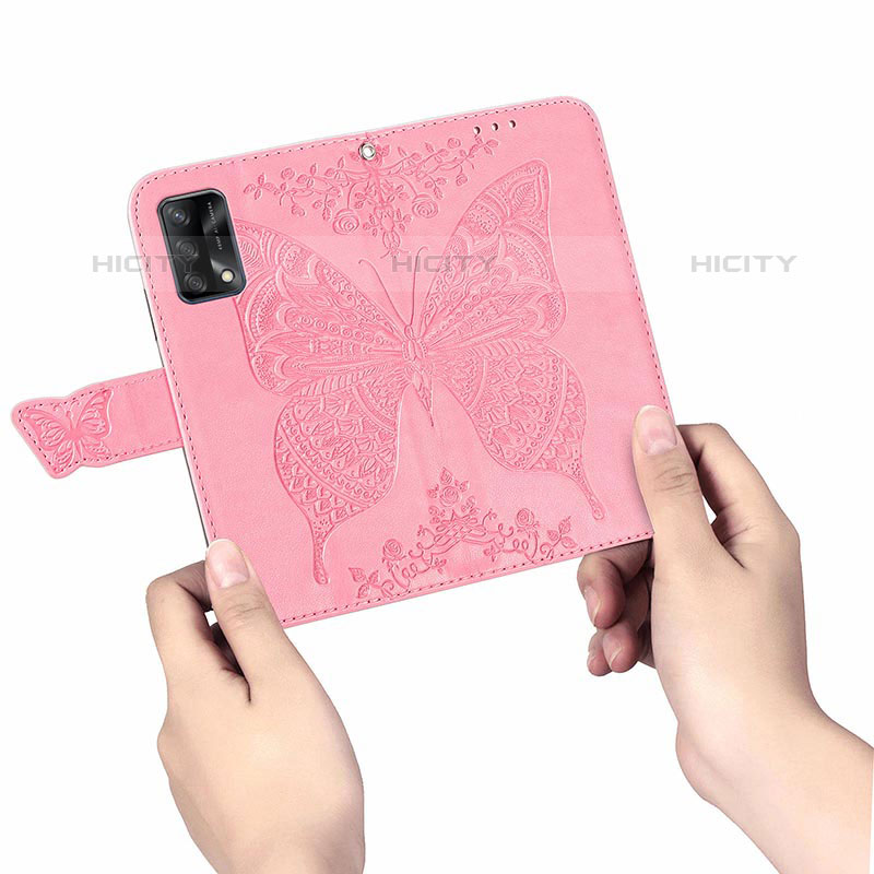 Coque Portefeuille Papillon Livre Cuir Etui Clapet pour Oppo A74 4G Plus