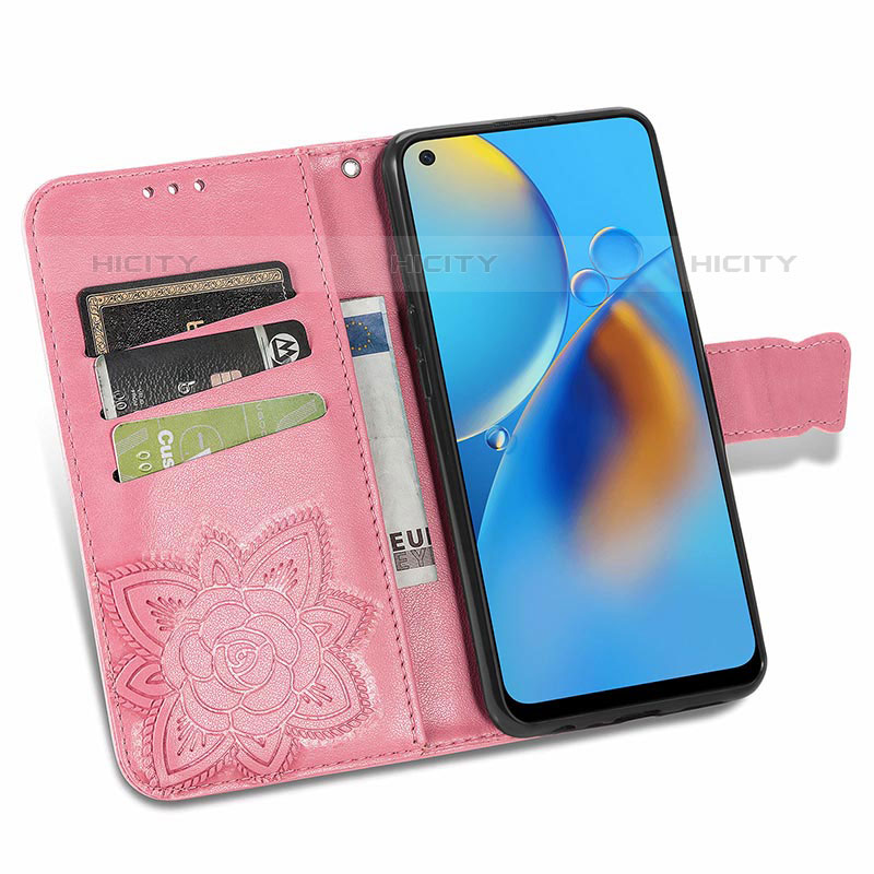 Coque Portefeuille Papillon Livre Cuir Etui Clapet pour Oppo A74 4G Plus