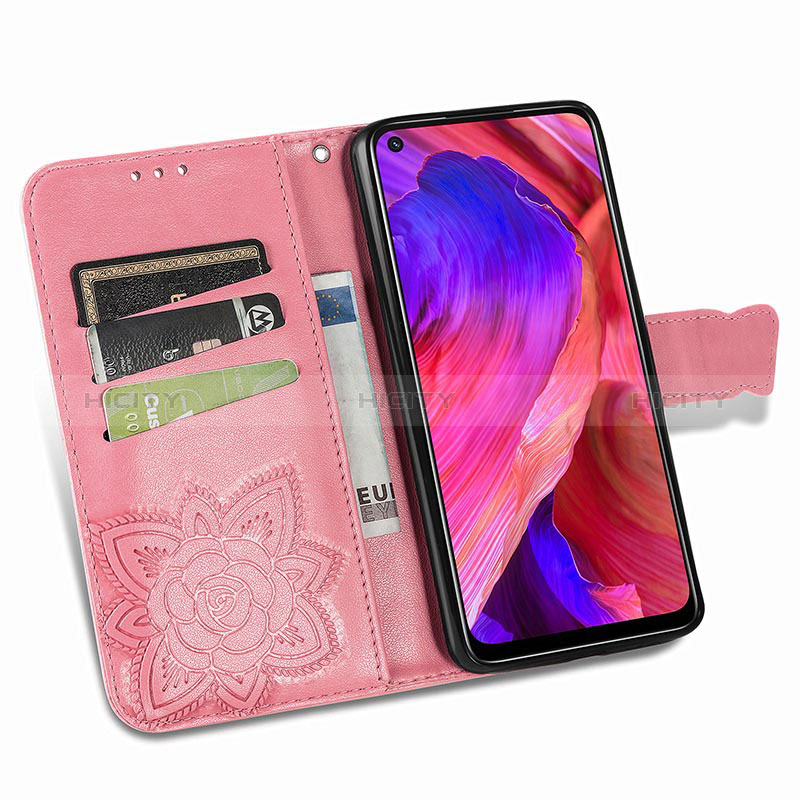 Coque Portefeuille Papillon Livre Cuir Etui Clapet pour Oppo A74 5G Plus