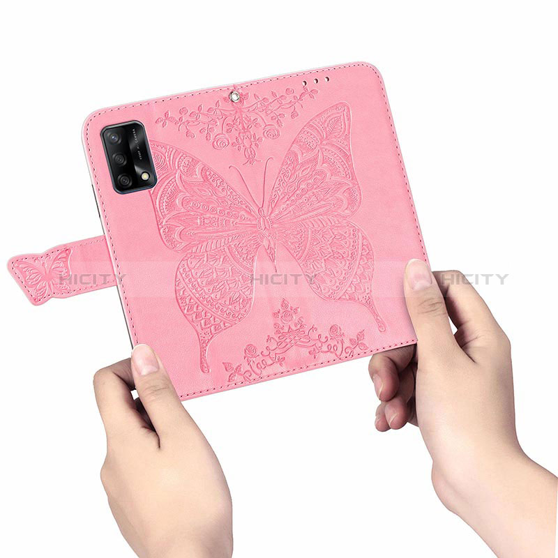 Coque Portefeuille Papillon Livre Cuir Etui Clapet pour Oppo A95 4G Plus