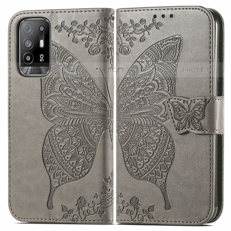 Coque Portefeuille Papillon Livre Cuir Etui Clapet pour Oppo A95 5G Plus