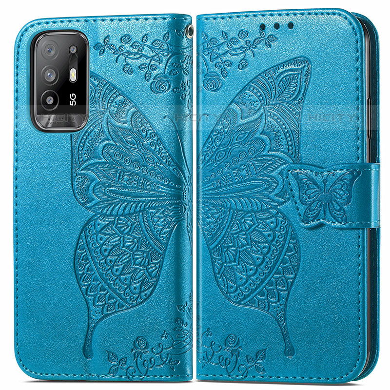 Coque Portefeuille Papillon Livre Cuir Etui Clapet pour Oppo A95 5G Plus