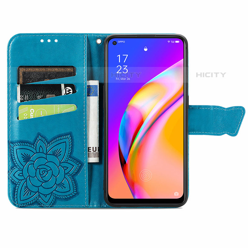 Coque Portefeuille Papillon Livre Cuir Etui Clapet pour Oppo F19 Pro+ Plus 5G Plus