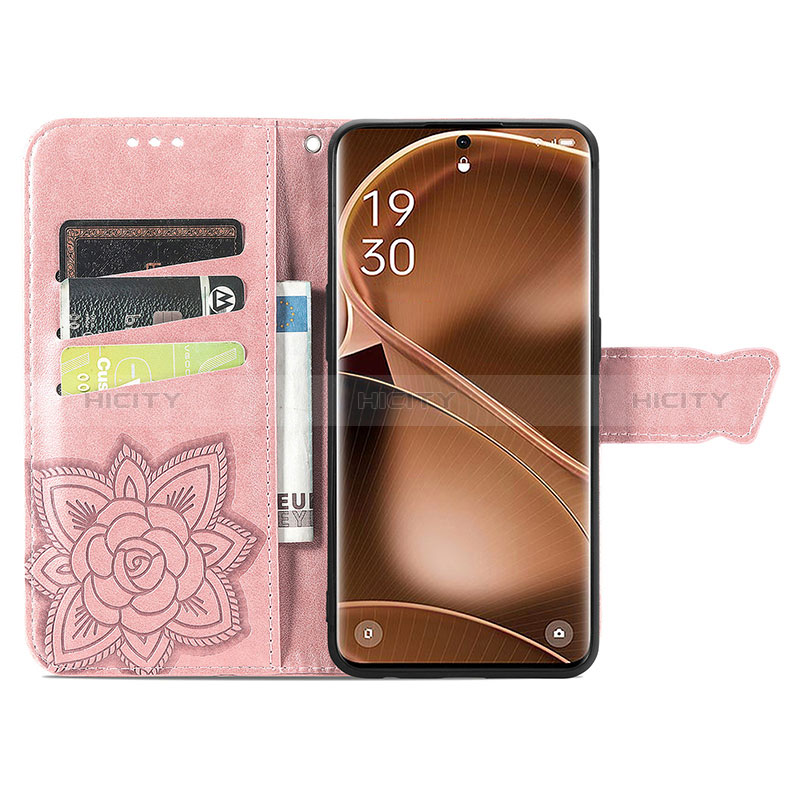 Coque Portefeuille Papillon Livre Cuir Etui Clapet pour Oppo Find X6 5G Plus