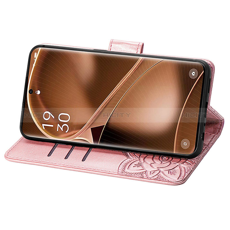 Coque Portefeuille Papillon Livre Cuir Etui Clapet pour Oppo Find X6 5G Plus