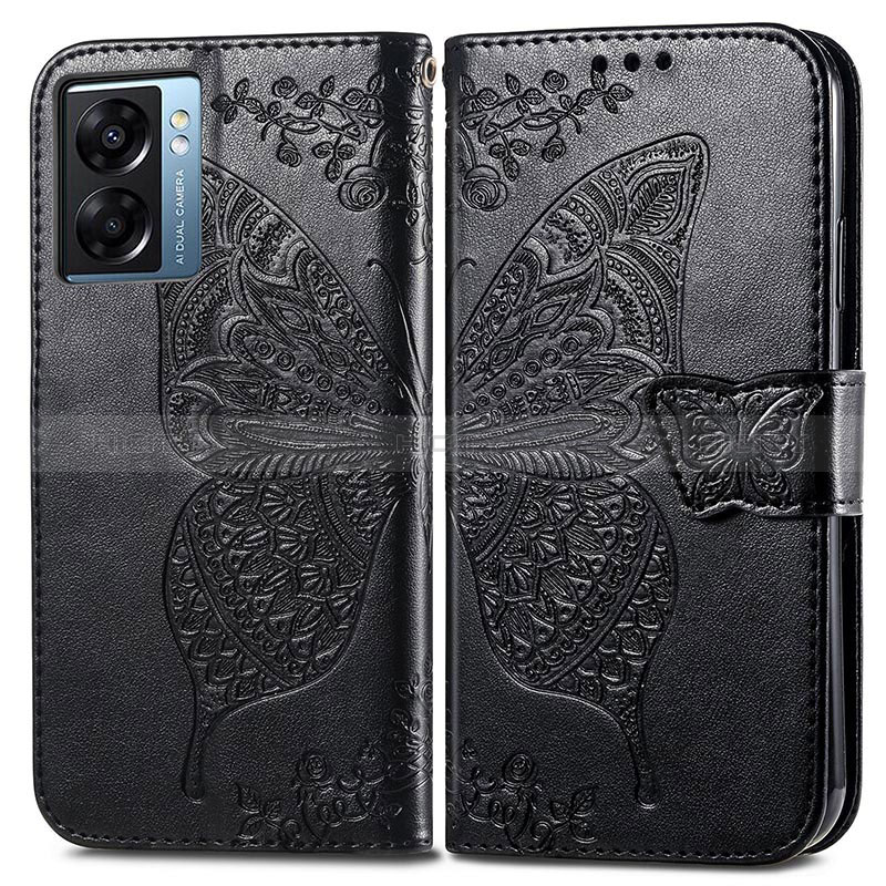 Coque Portefeuille Papillon Livre Cuir Etui Clapet pour Oppo K10 5G India Plus