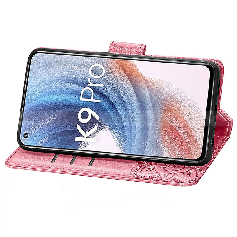 Coque Portefeuille Papillon Livre Cuir Etui Clapet pour Oppo K9 Pro 5G Plus