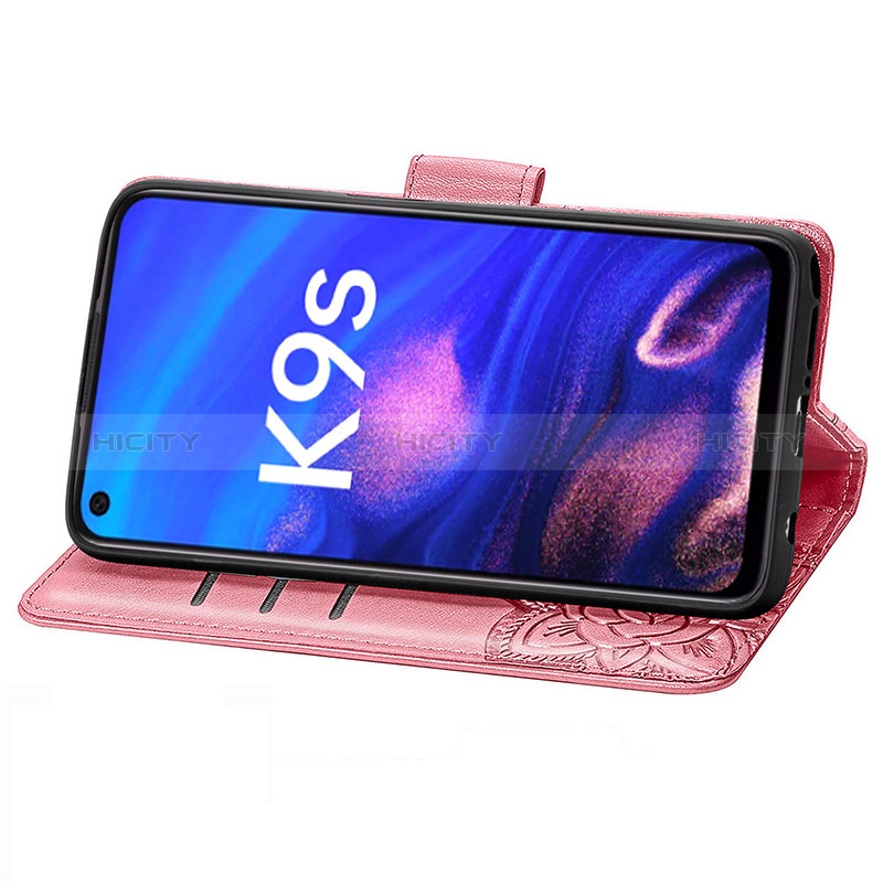 Coque Portefeuille Papillon Livre Cuir Etui Clapet pour Oppo K9S 5G Plus