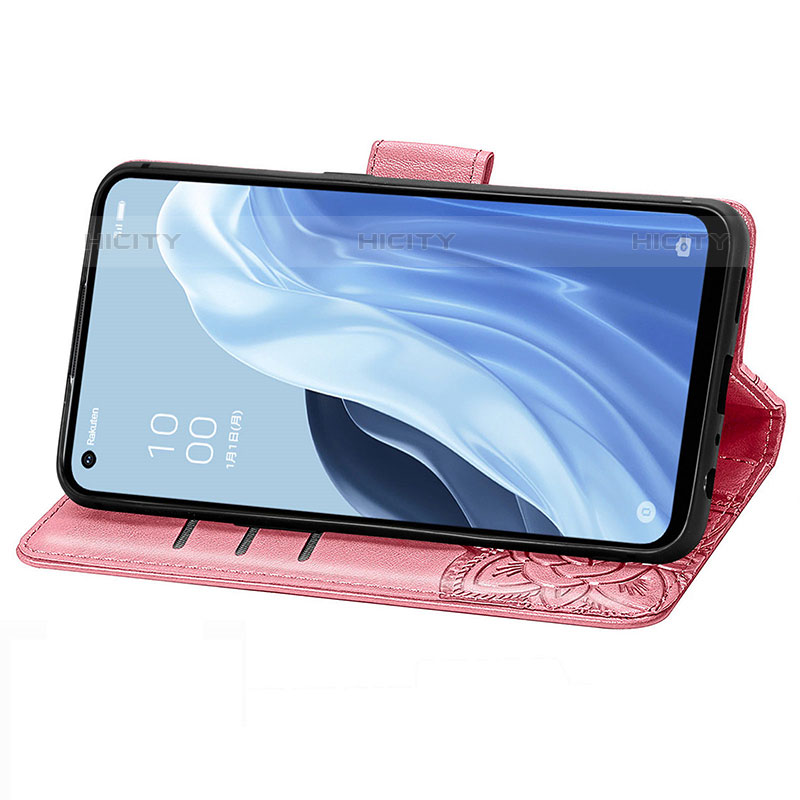 Coque Portefeuille Papillon Livre Cuir Etui Clapet pour Oppo Reno7 A Plus