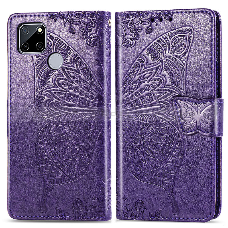 Coque Portefeuille Papillon Livre Cuir Etui Clapet pour Realme 7i RMX2193 Plus