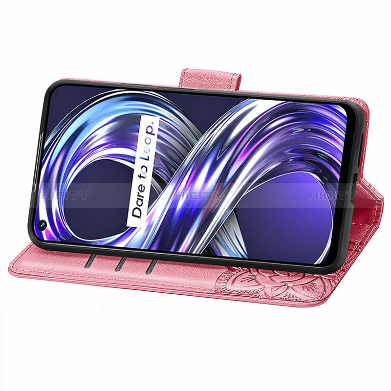 Coque Portefeuille Papillon Livre Cuir Etui Clapet pour Realme 8i Plus