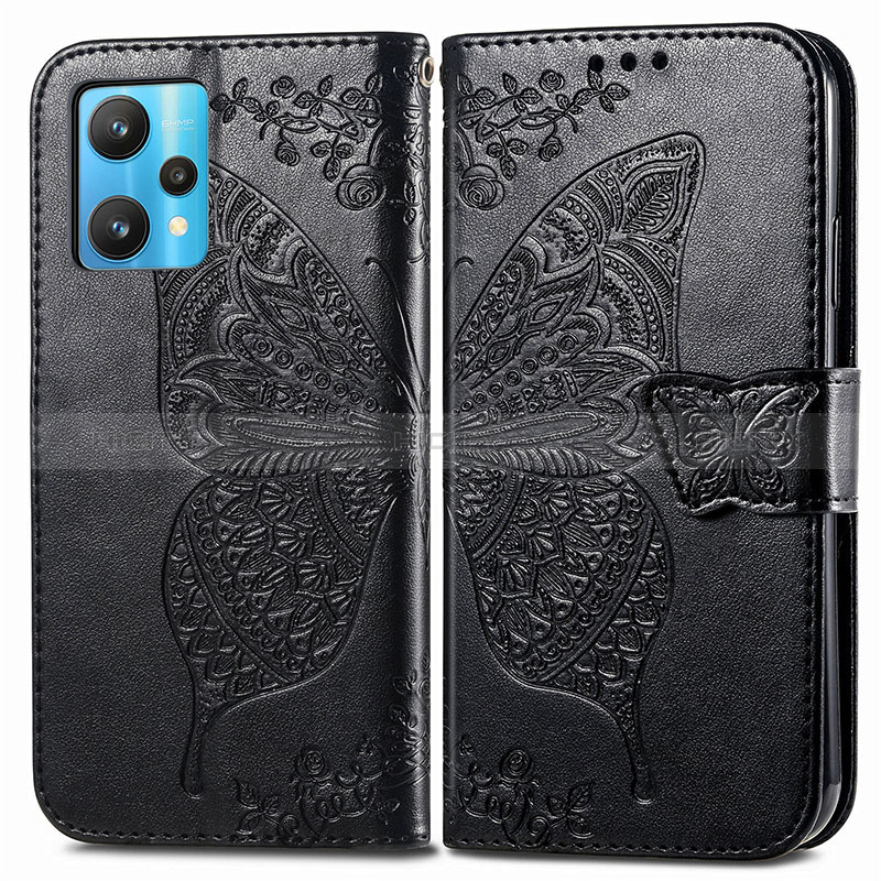 Coque Portefeuille Papillon Livre Cuir Etui Clapet pour Realme 9 4G Plus