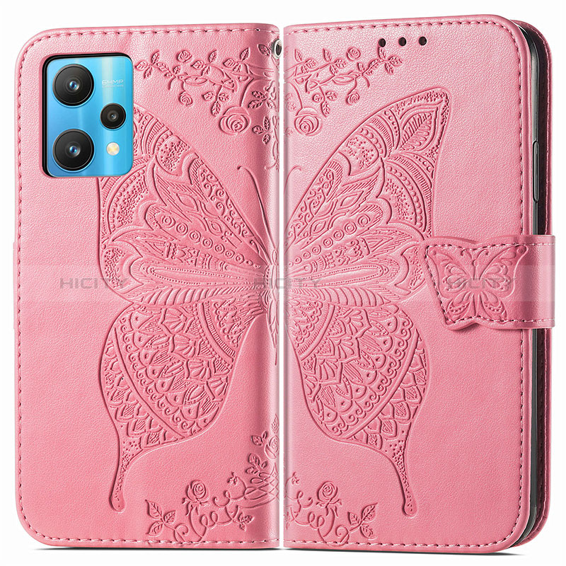 Coque Portefeuille Papillon Livre Cuir Etui Clapet pour Realme 9 4G Plus