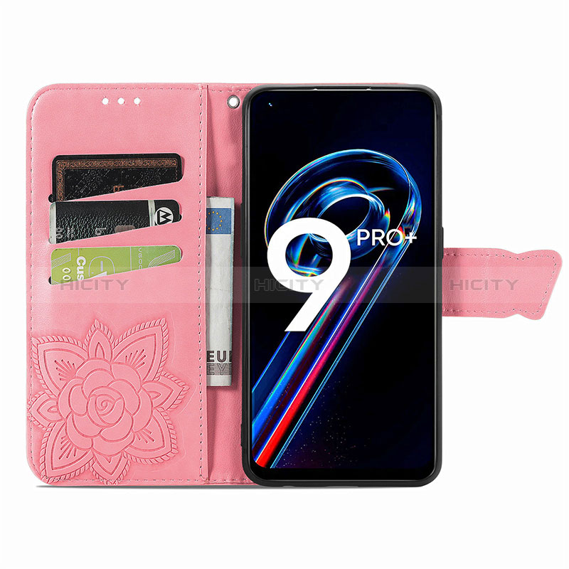 Coque Portefeuille Papillon Livre Cuir Etui Clapet pour Realme 9 4G Plus