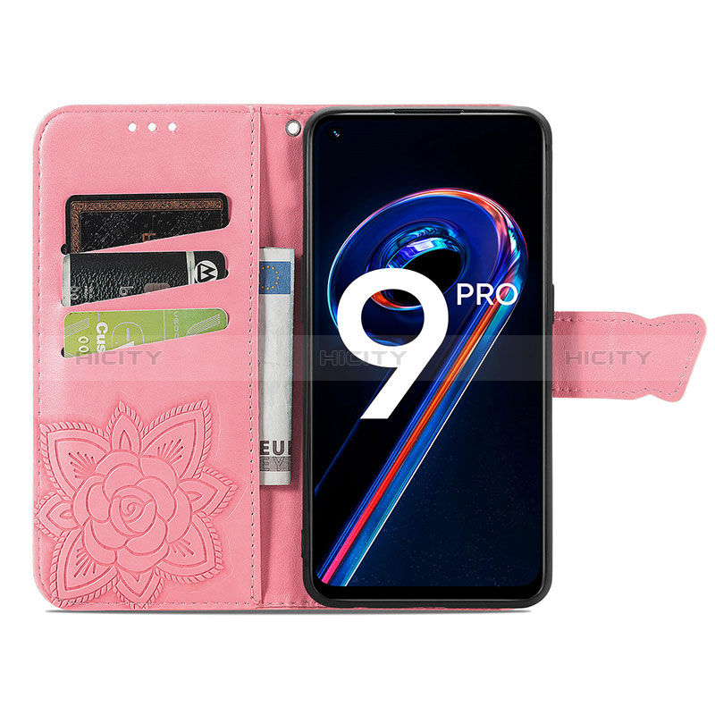 Coque Portefeuille Papillon Livre Cuir Etui Clapet pour Realme 9 5G Plus