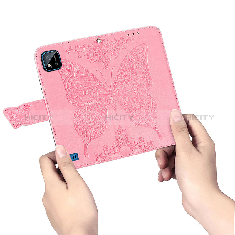 Coque Portefeuille Papillon Livre Cuir Etui Clapet pour Realme C11 (2021) Plus