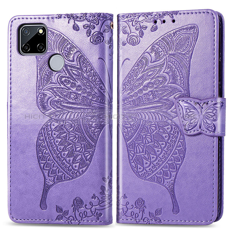 Coque Portefeuille Papillon Livre Cuir Etui Clapet pour Realme C25 Plus