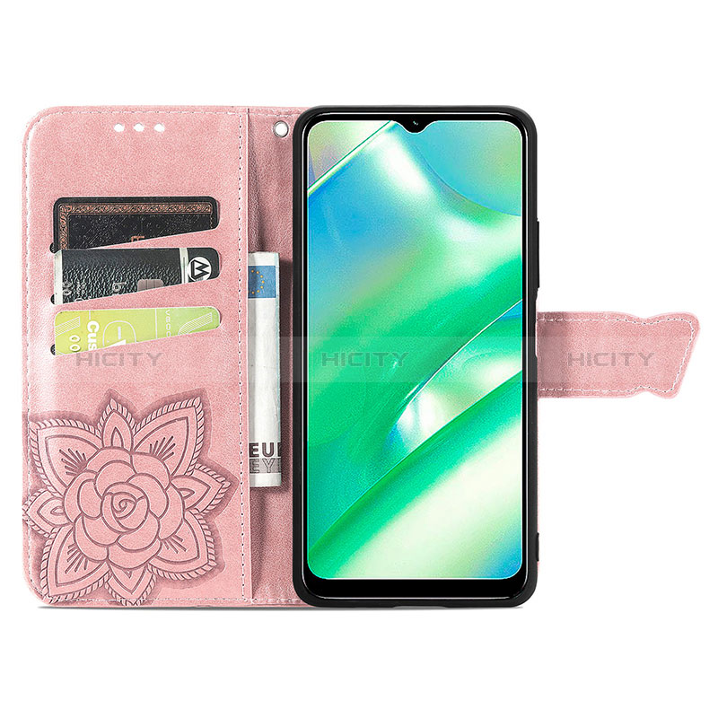 Coque Portefeuille Papillon Livre Cuir Etui Clapet pour Realme C33 Plus