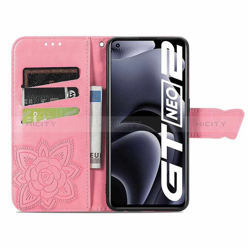 Coque Portefeuille Papillon Livre Cuir Etui Clapet pour Realme GT2 5G Plus