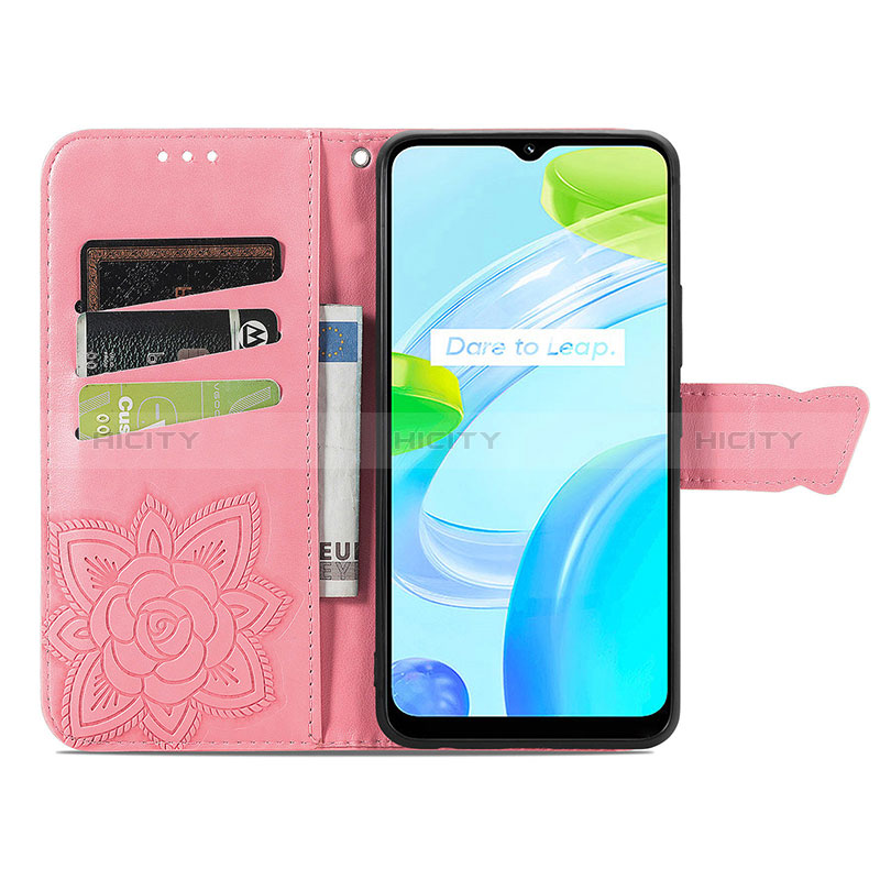 Coque Portefeuille Papillon Livre Cuir Etui Clapet pour Realme Narzo 50i Prime Plus