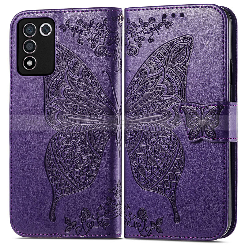 Coque Portefeuille Papillon Livre Cuir Etui Clapet pour Realme Q3s 5G Plus