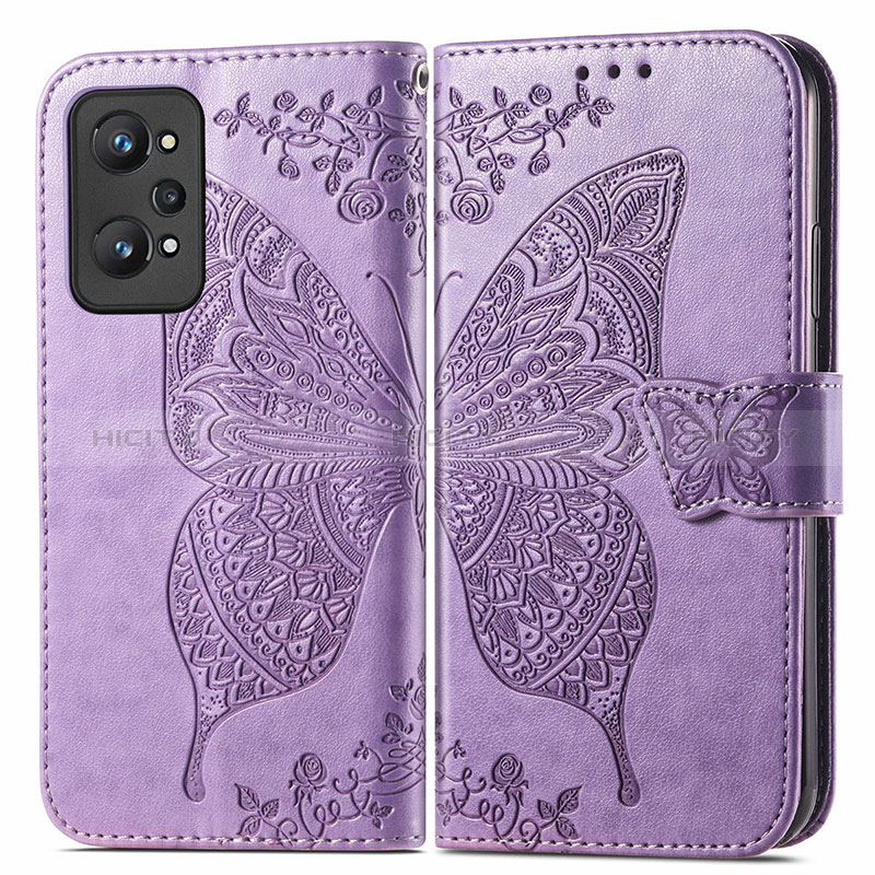 Coque Portefeuille Papillon Livre Cuir Etui Clapet pour Realme Q5 Pro 5G Plus